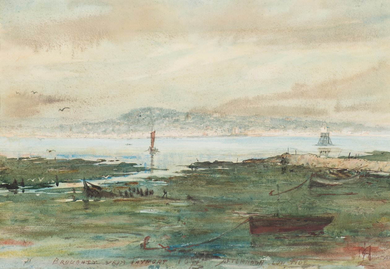 Afternoon Low Tide: Broughty from Tayport by Martin  Anderson