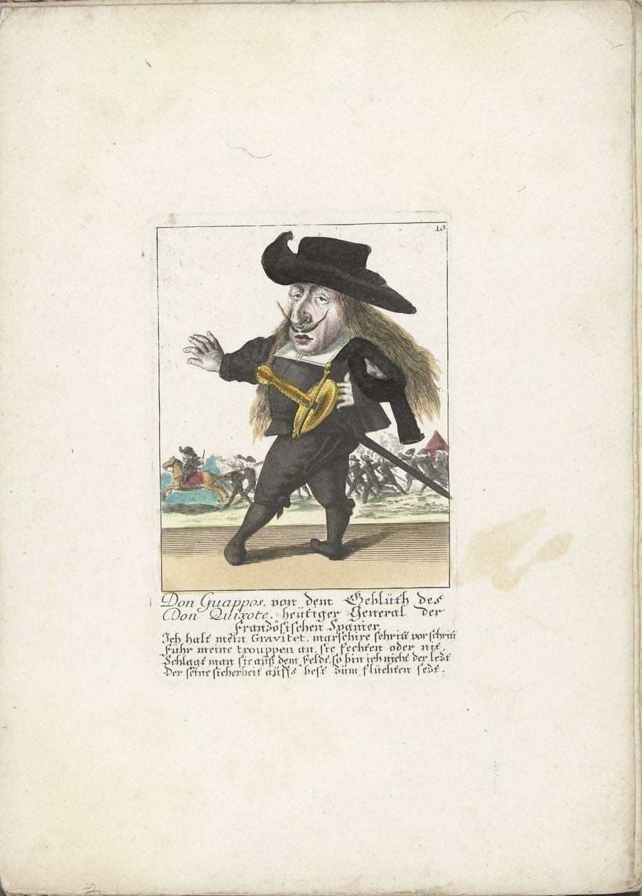 The Spanish Dwarf Don Guappos, ca. 1710 by Martin Engelbrecht (attributed to)