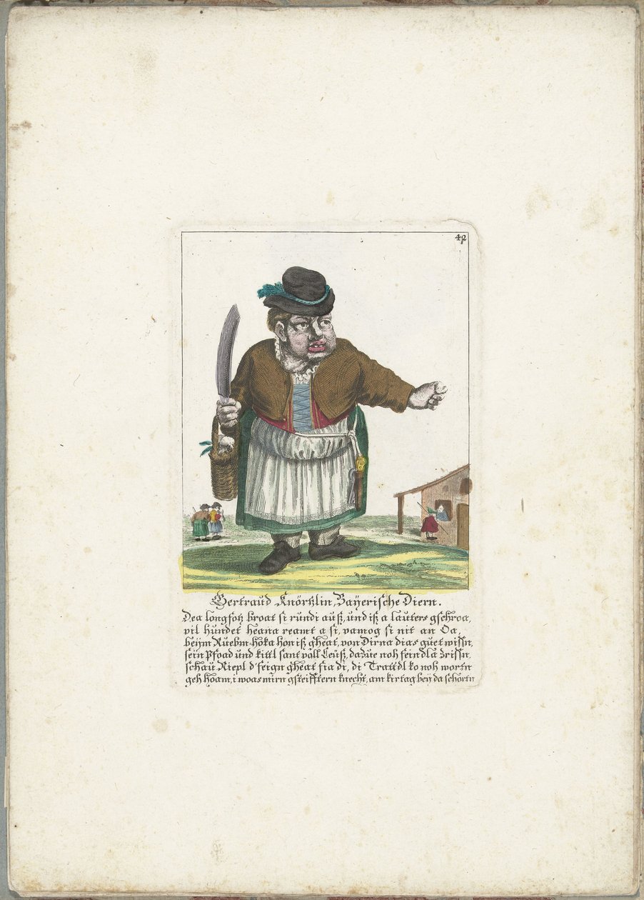 The dwarf Gertraud Knörtzlin, ca. 1710 by Martin Engelbrecht (attributed to)