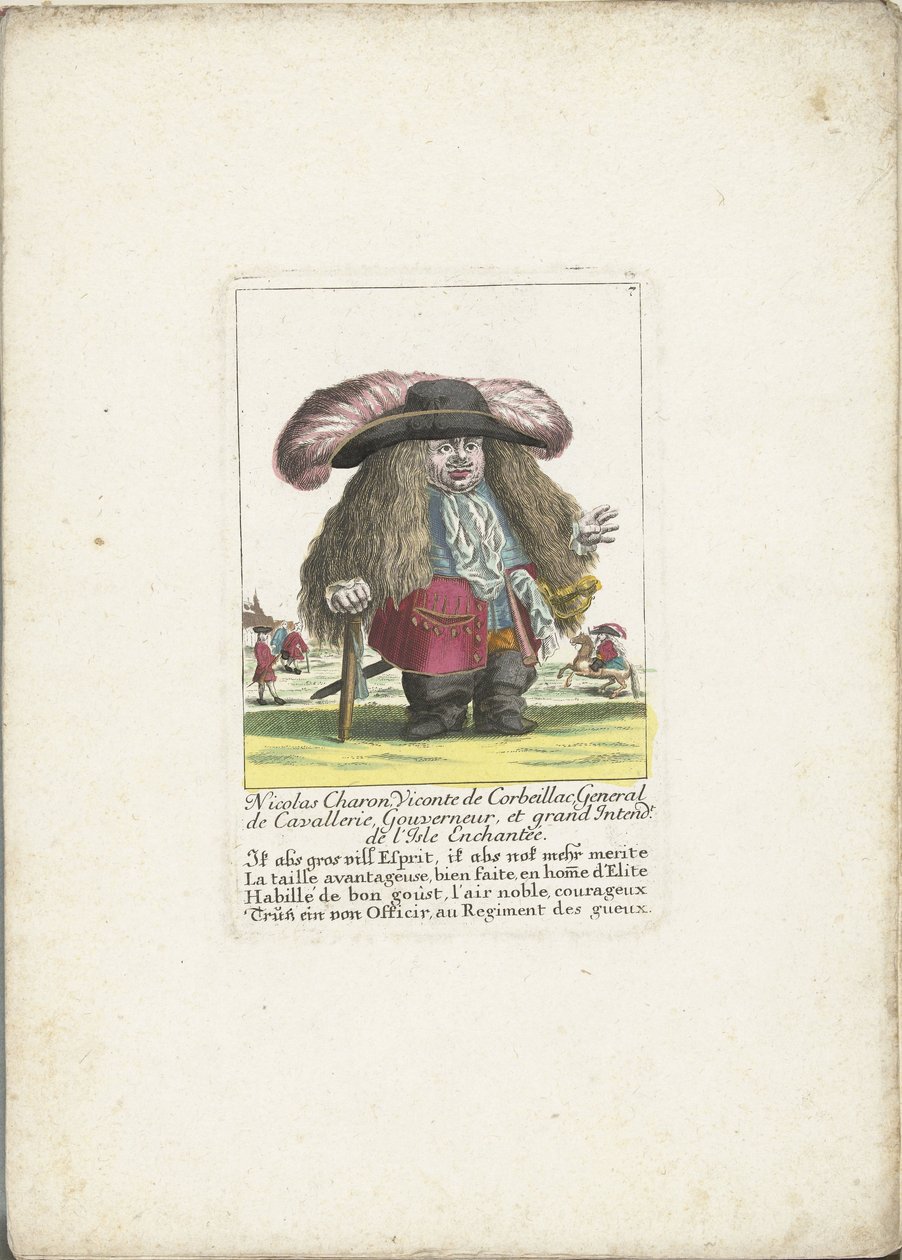 The Dwarf Nicolas Charon as a General of the Cavalry, ca. 1710 by Martin Engelbrecht (attributed to)