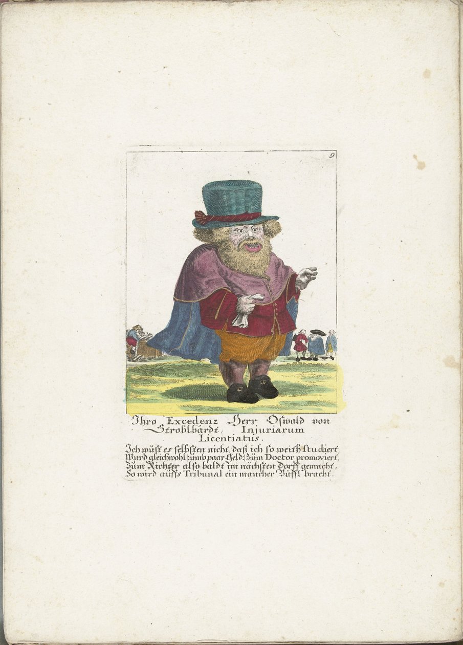 The Dwarf Oswald von Stroblbardt, ca. 1710 by Martin Engelbrecht (attributed to)