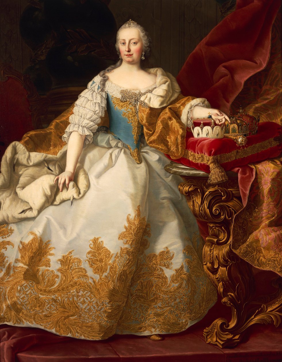 Portrait of Maria Theresa Habsburg, Holy Roman Empress by Martin II Mytens or Meytens