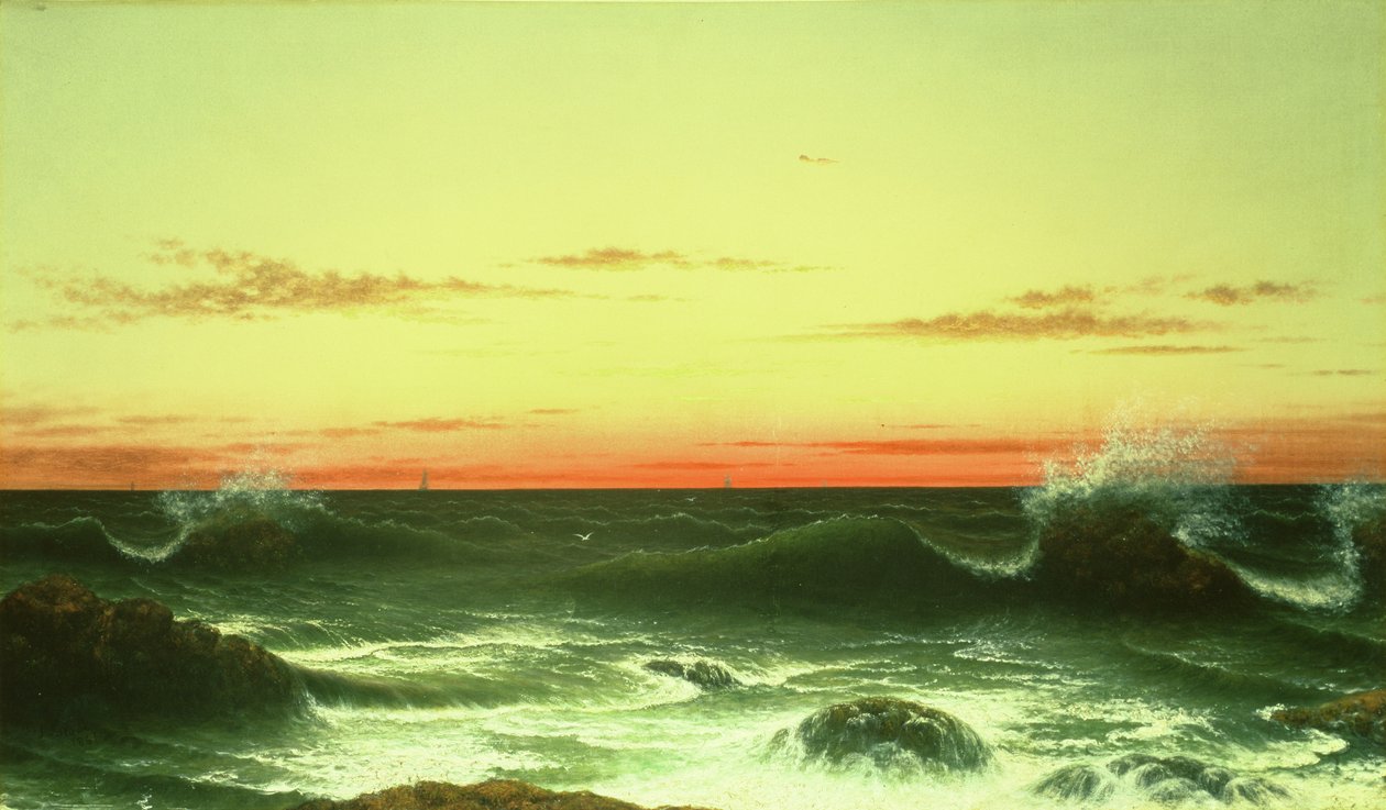 Seascape: Sunset by Martin Johnson Heade
