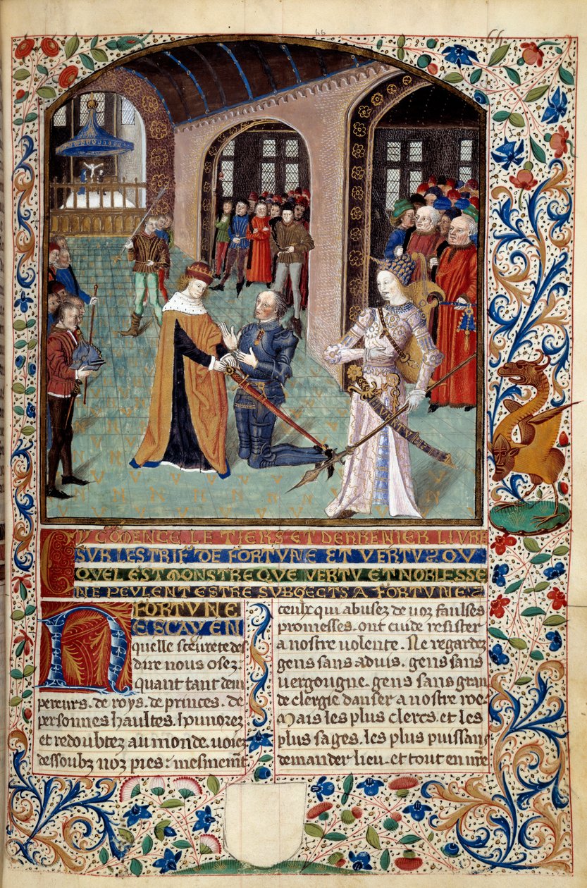 Allegory of Virtue: Vassal Paying Tribute to His Lord in the Presence of Virtue by Martin Le Franc