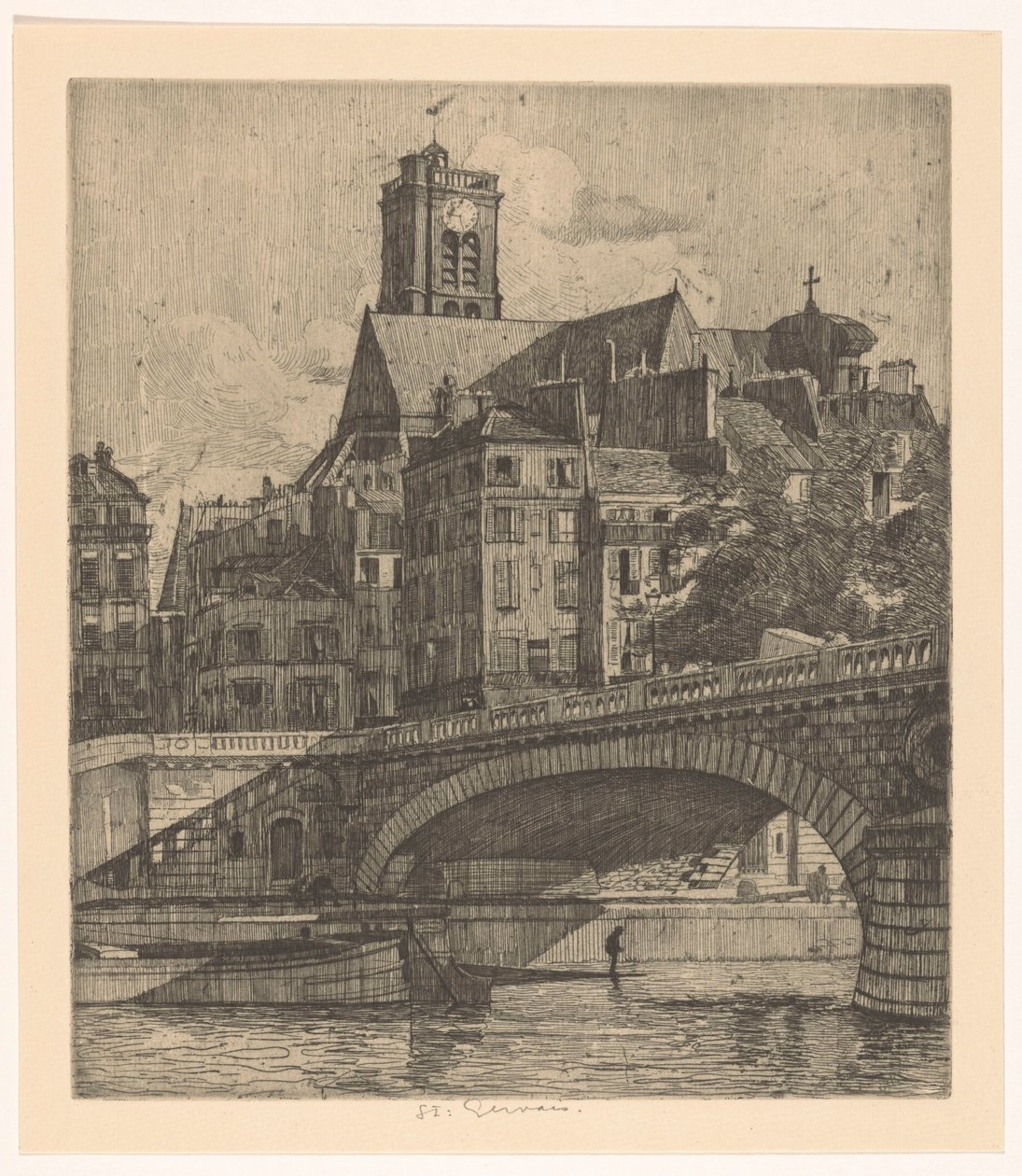 View of Saint-Gervais in Paris by Martin Monnickendam