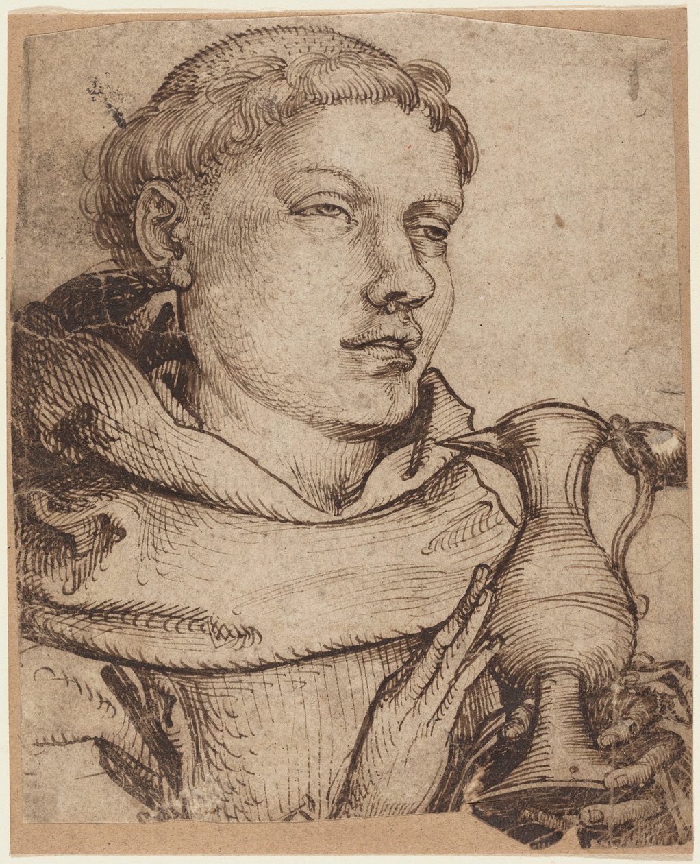 Bust of a Monk Assisting at Communion by Martin Schongauer