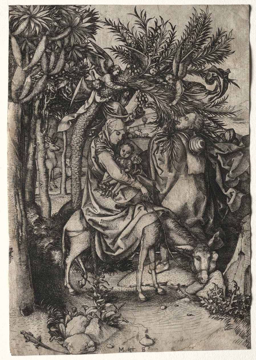 Life of the Virgin: The Flight into Egypt by Martin Schongauer