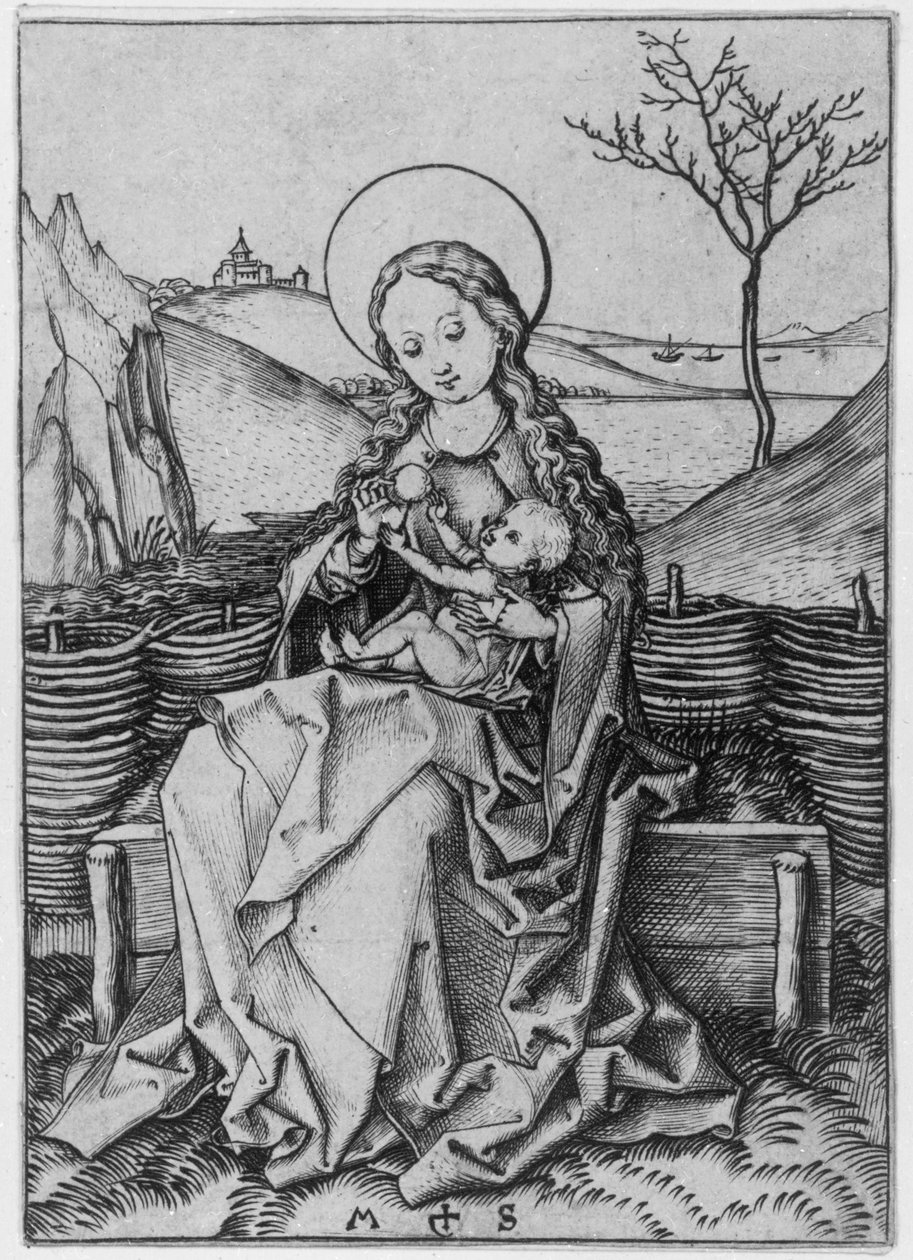 Madonna on the Lawn Bench by Martin Schongauer
