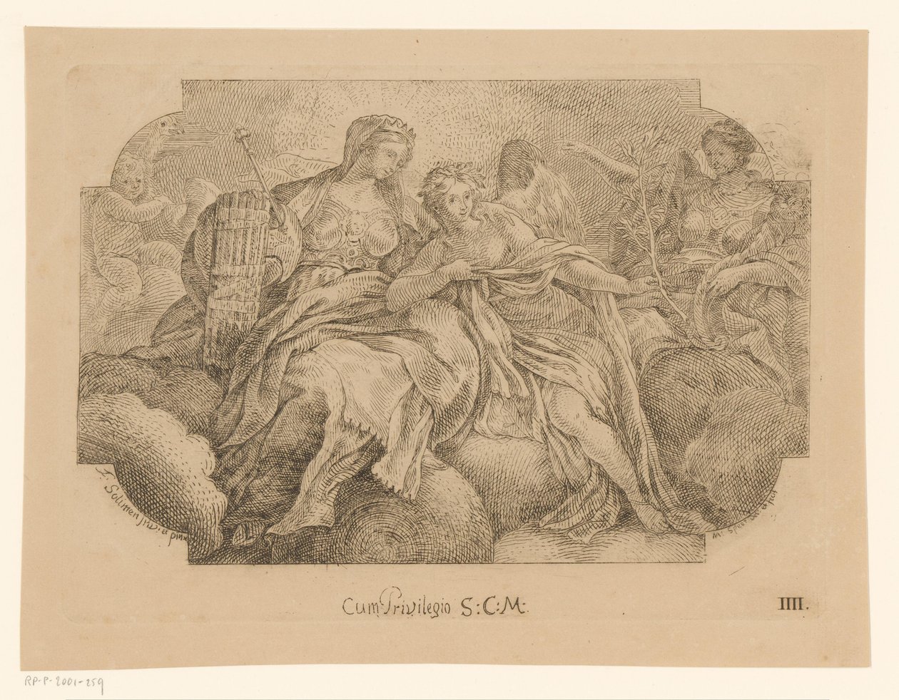 Female Personifications of Peace, Justice, and Abundance by Martin Speer