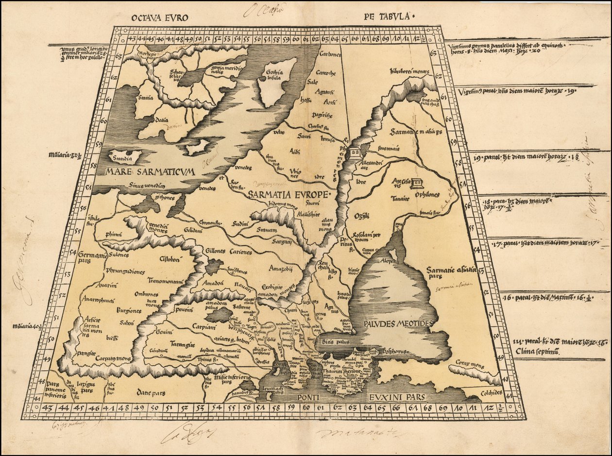 1513 Map of Baltic, Scandinavia, Poland & Eastern Europe by Martin Waldseemüller by Martin Waldseemuller