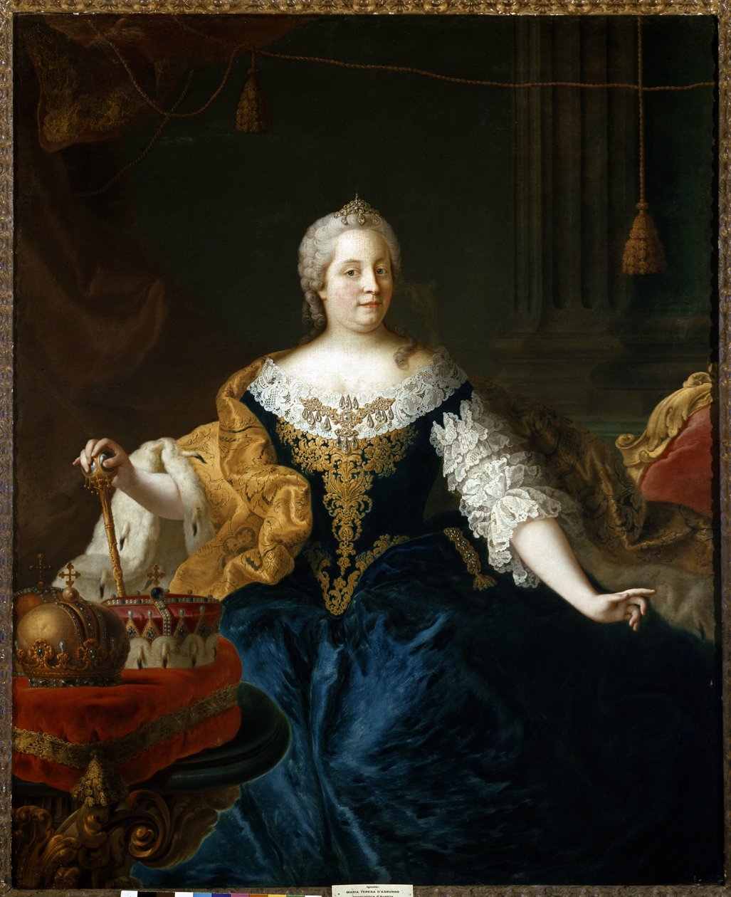 Portrait of Maria Theresa of Austria, Empress of the Holy Roman Empire, c.1750 by Martin van (and studio) Mytens or Meytens