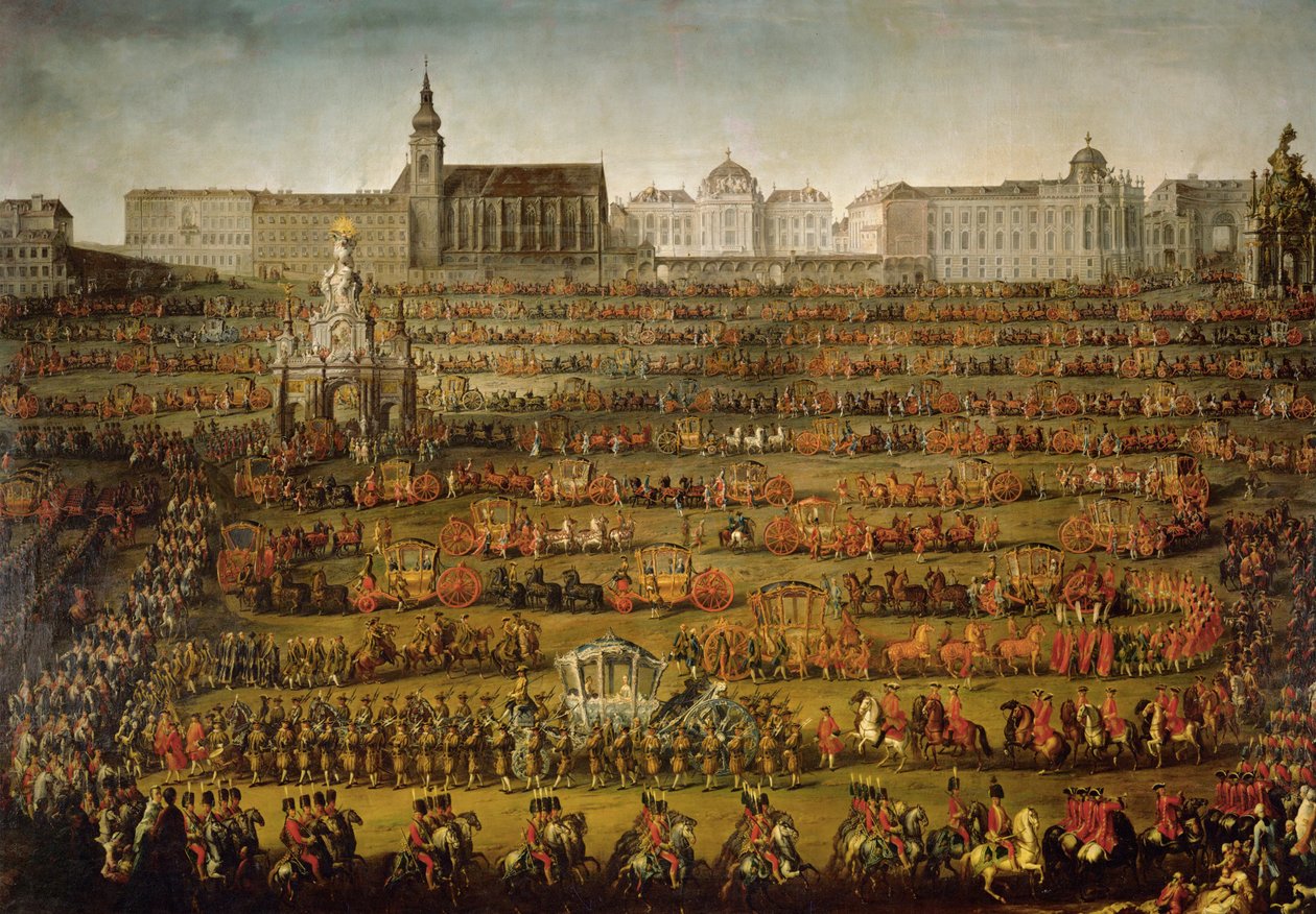 The Ceremonial Entry into Vienna of Isabella of Parma by Martin van Mytens or Meytens