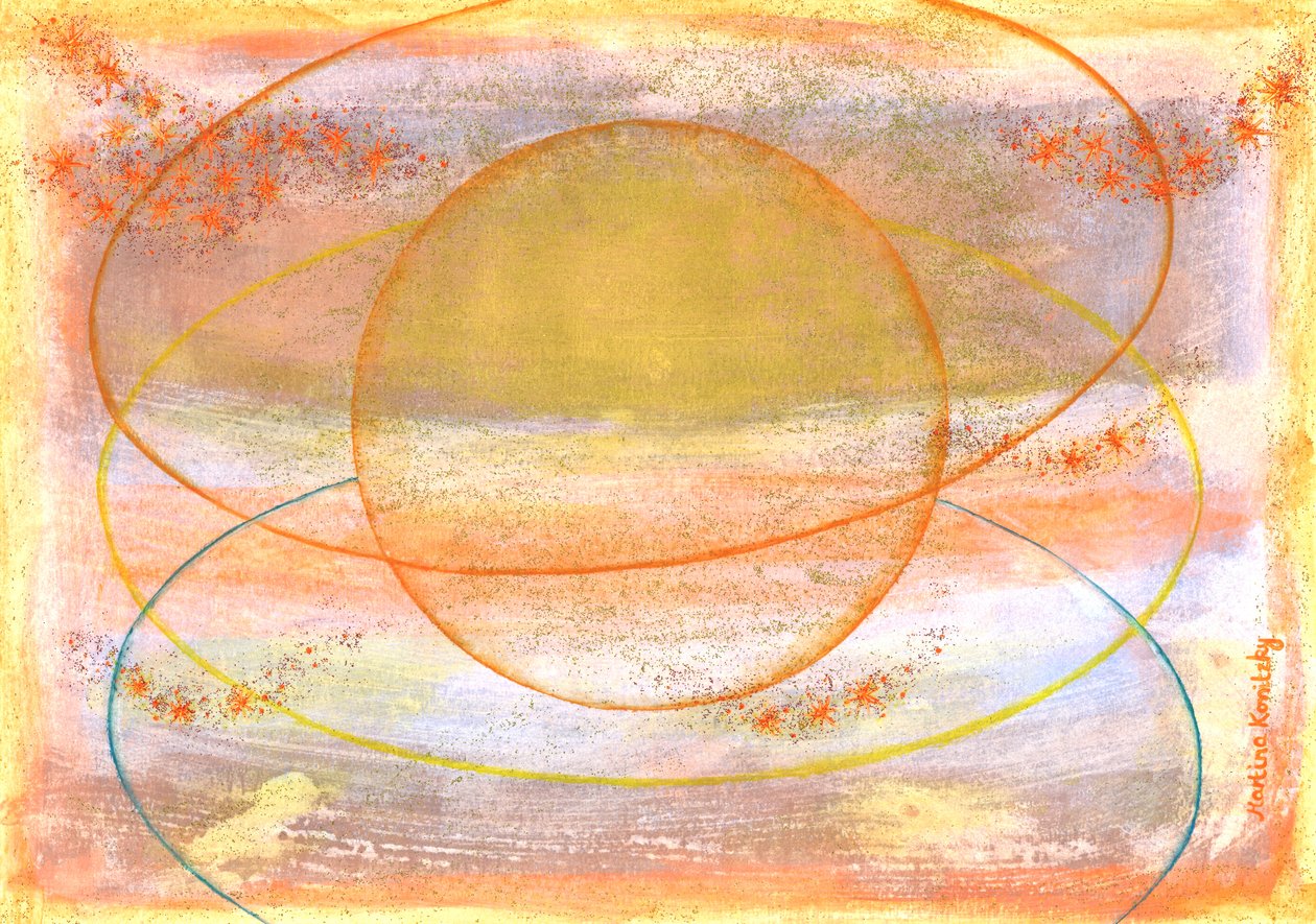 Light Years Away 3 Ellipses 1 Circle by Martina Konitzky