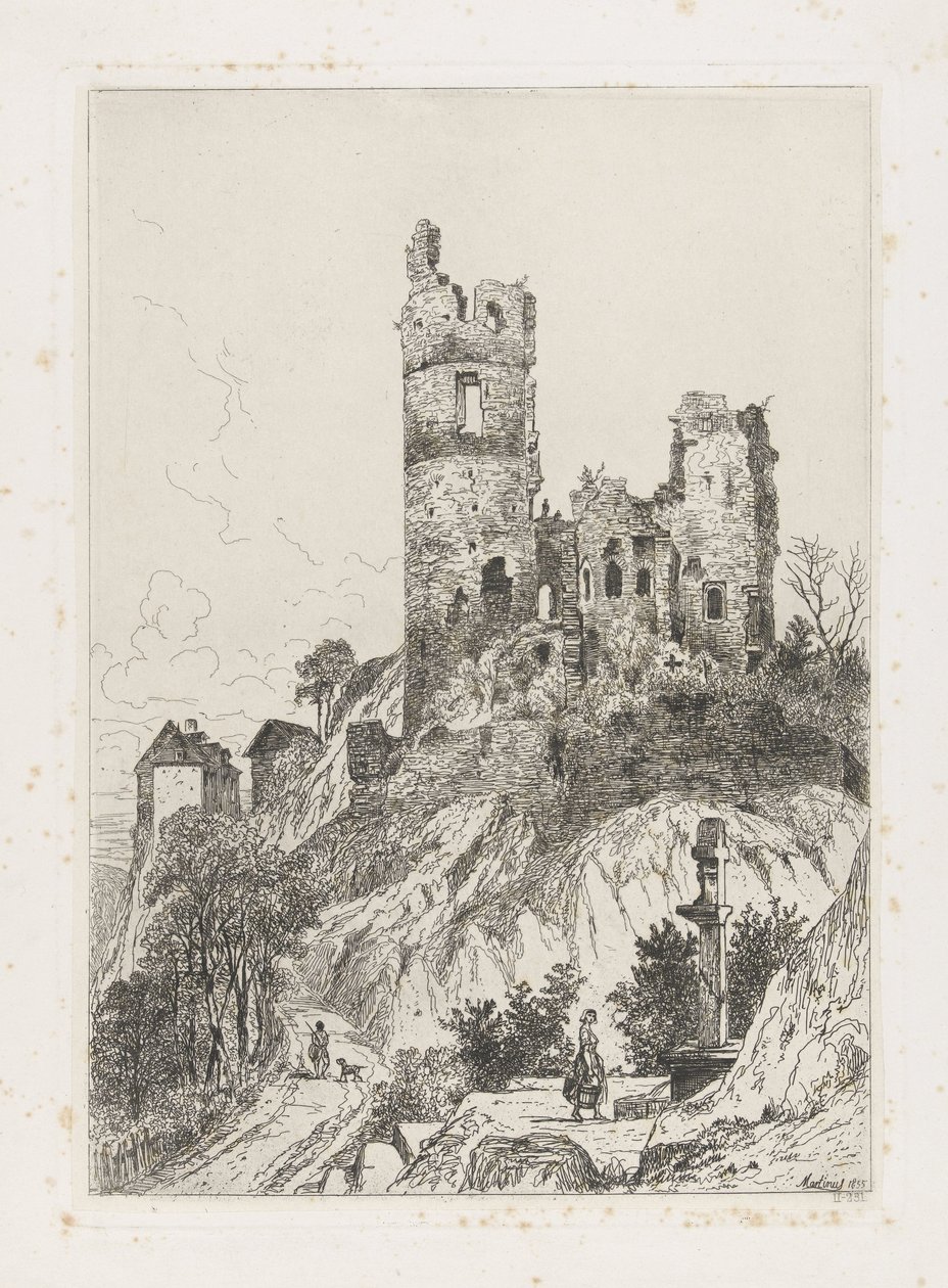 Tower of Falkenstein Castle by Martinus Antonius Kuytenbrouwer jr.