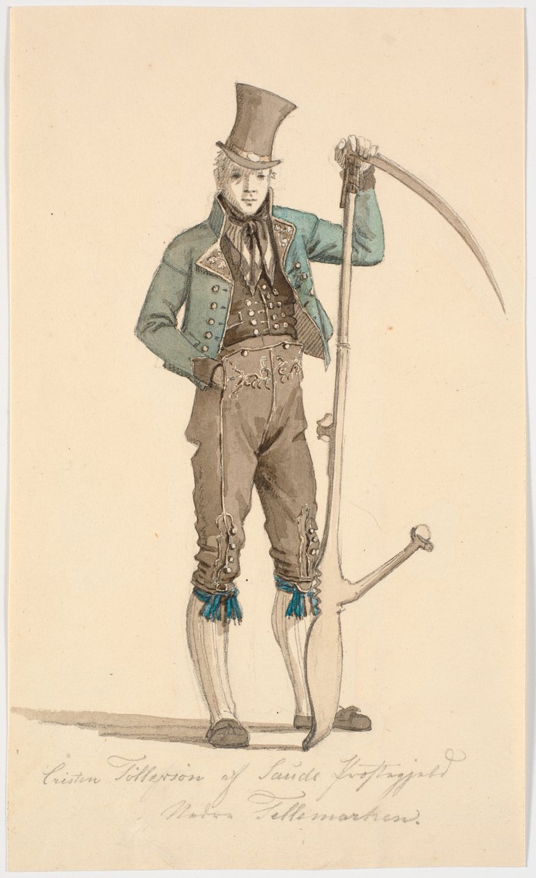 Christen Töllersön of Saude Parish. Lower Telemark by Martinus Rørbye