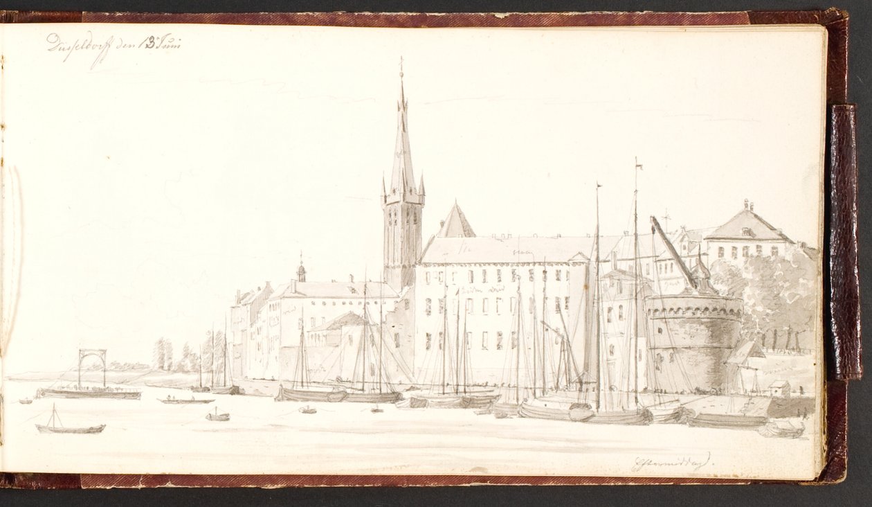 Düsseldorf Seen from the Rhine by Martinus Rørbye