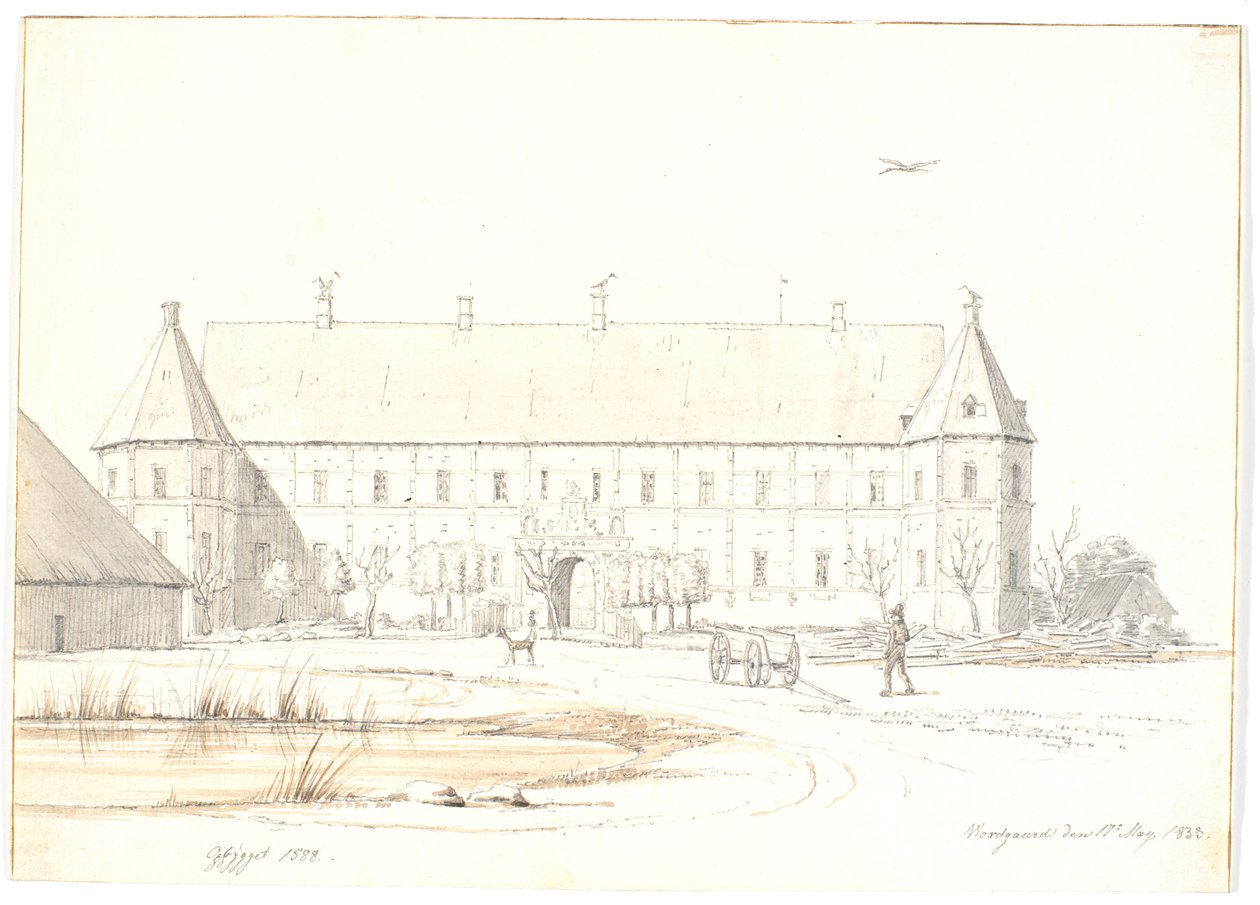 Voergaard Manor by Martinus Rørbye