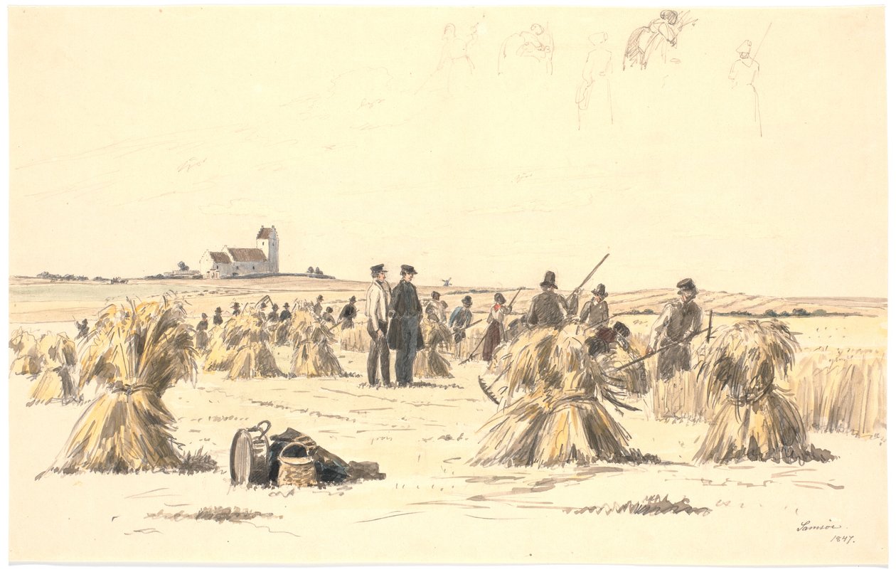 Harvest Workers in the Field by Martinus Rørbye
