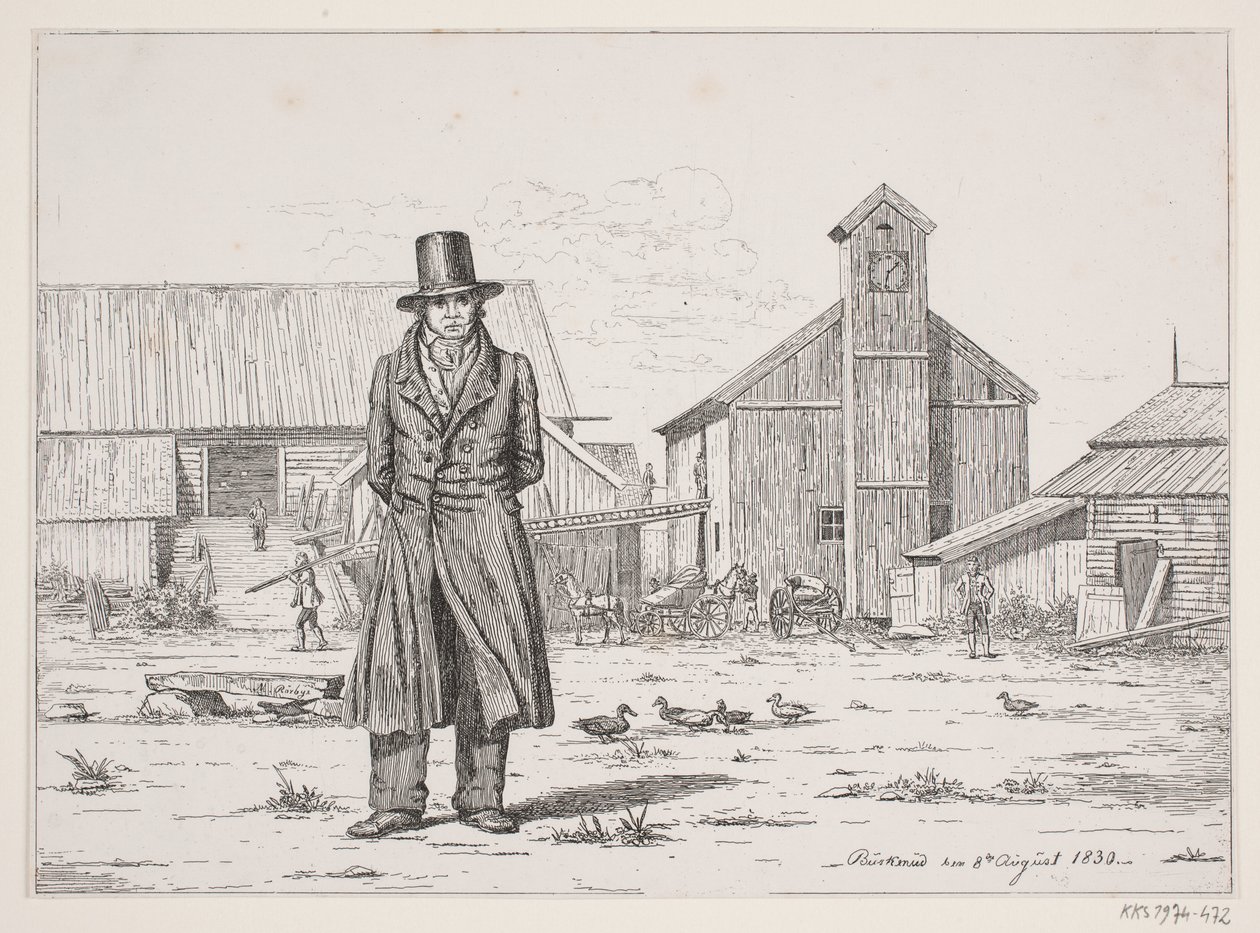 Peter Collet at the Copper Works Buskerud in Norway by Martinus Rørbye