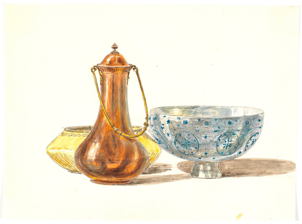 Turkish Bowls and a Jug by Martinus Rørbye
