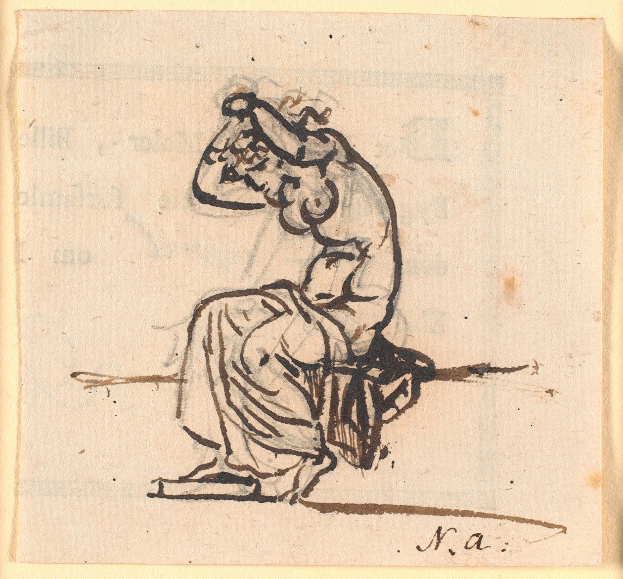 Almanac with Handwritten Notes 1848 by Martinus Rørbye