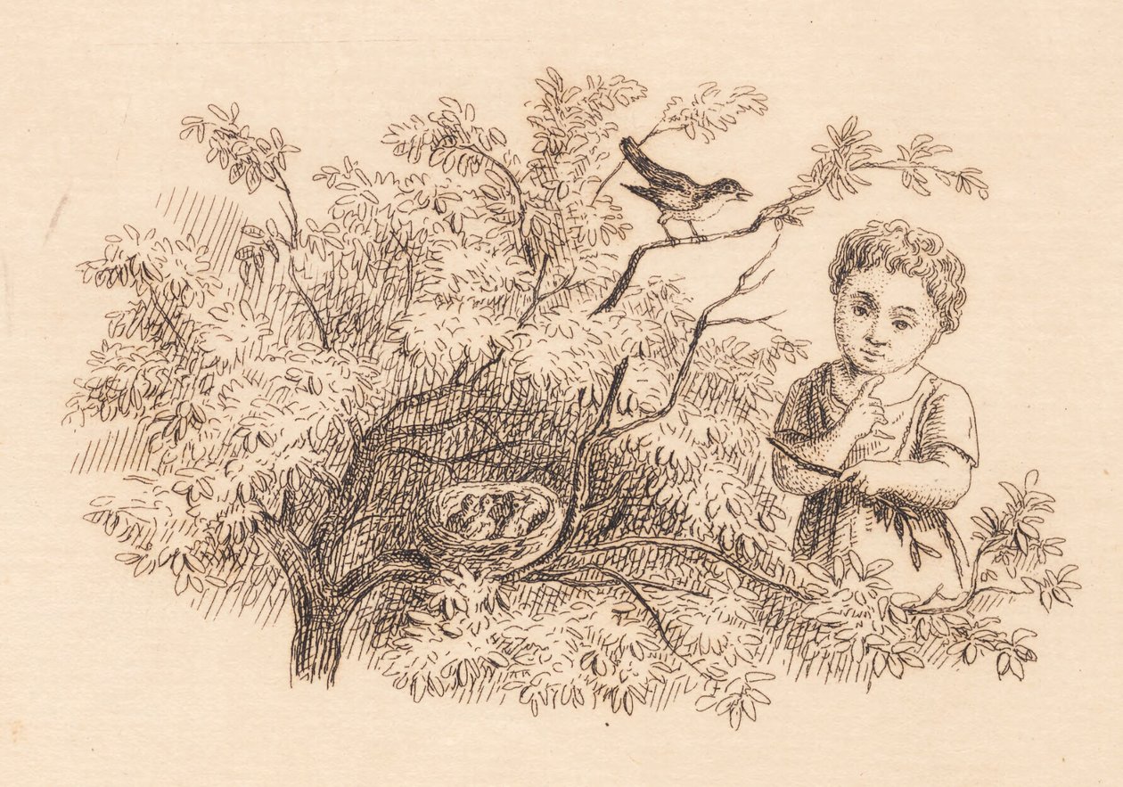 Illustration for "Fifty Fables for Children" by Hey by Martinus Rørbye