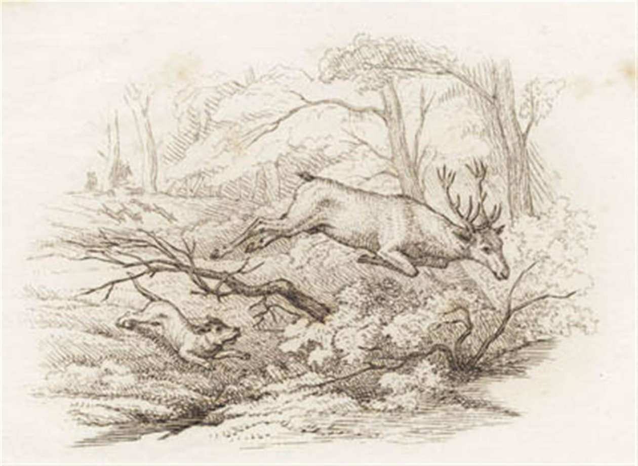 Illustration to "Fifty Fables for Children" by Hey by Martinus Rørbye