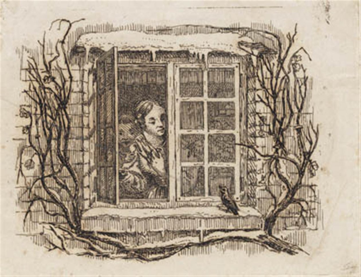 Illustration for "Fifty Fables for Children" by Hey by Martinus Rørbye