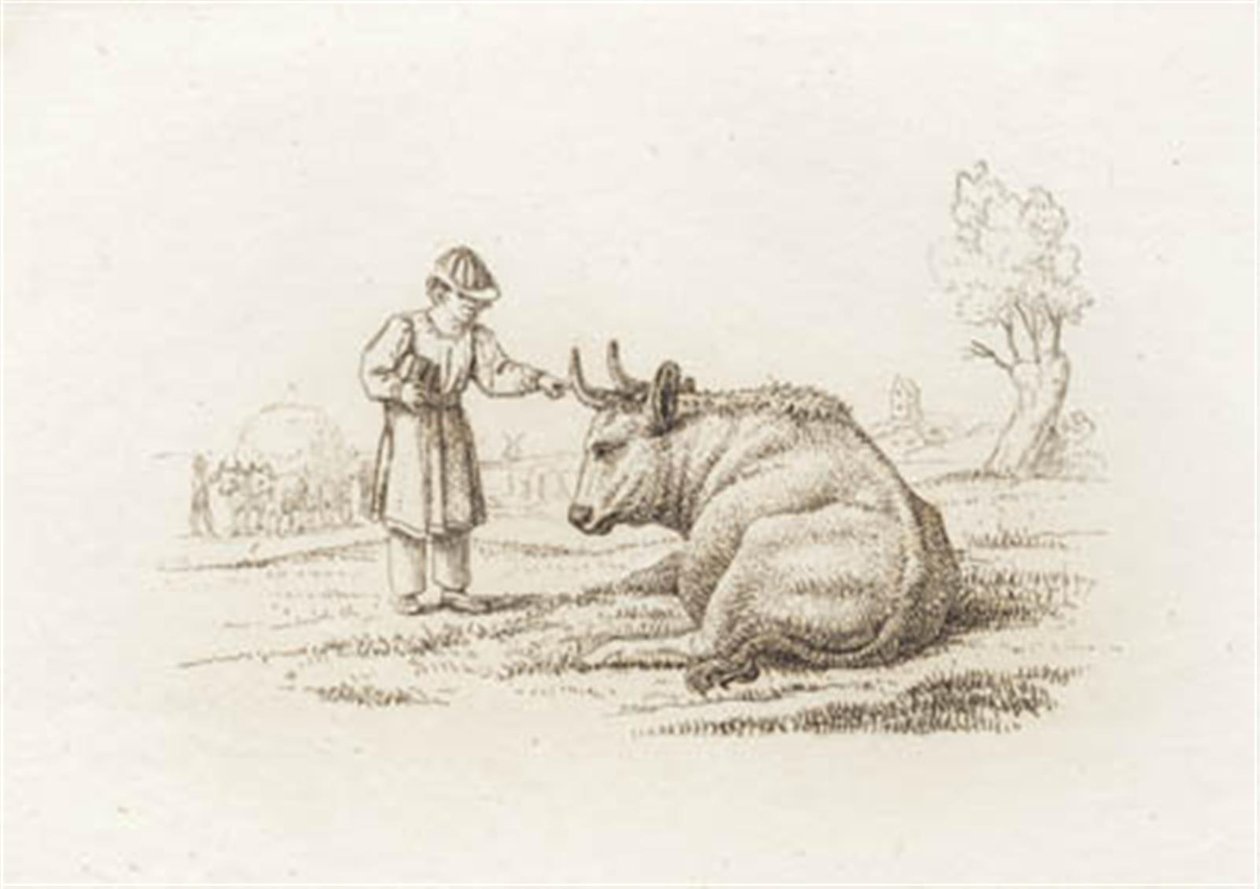 Illustration for "Fifty Fables for Children" by Hey by Martinus Rørbye