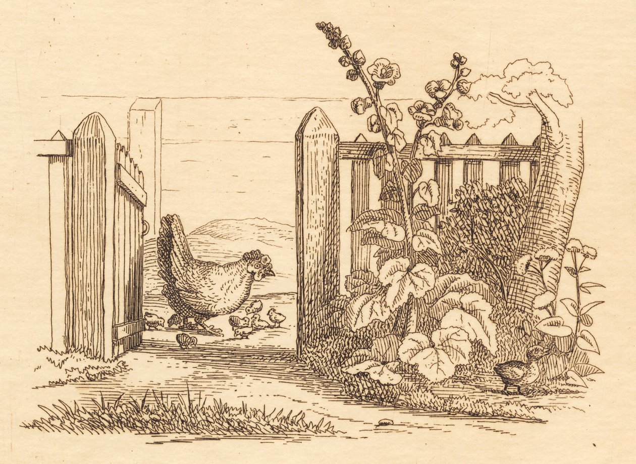 Illustration for "Fifty Fables for Children" by Hey by Martinus Rørbye