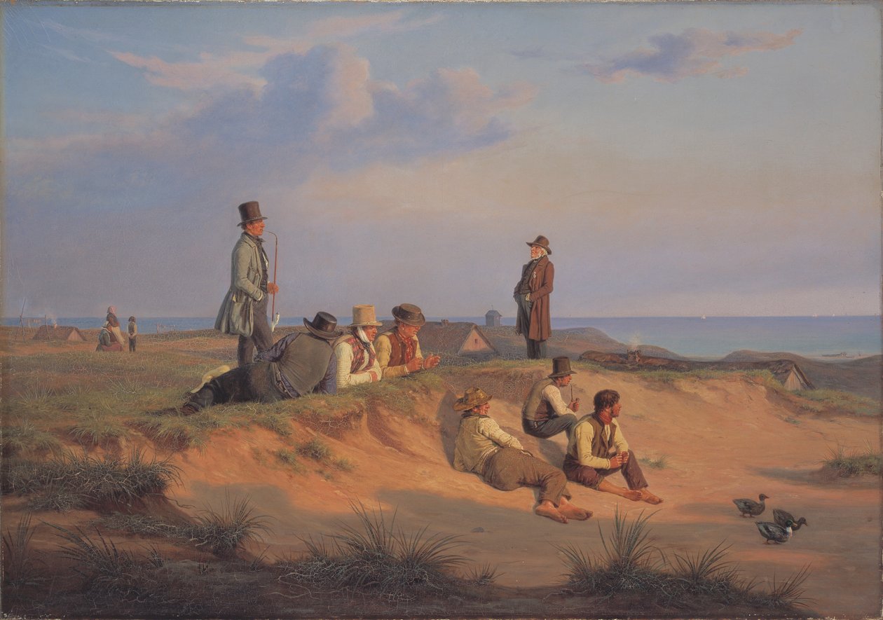 Men of Skagen on a Summer Evening in Good Weather by Martinus Rørbye