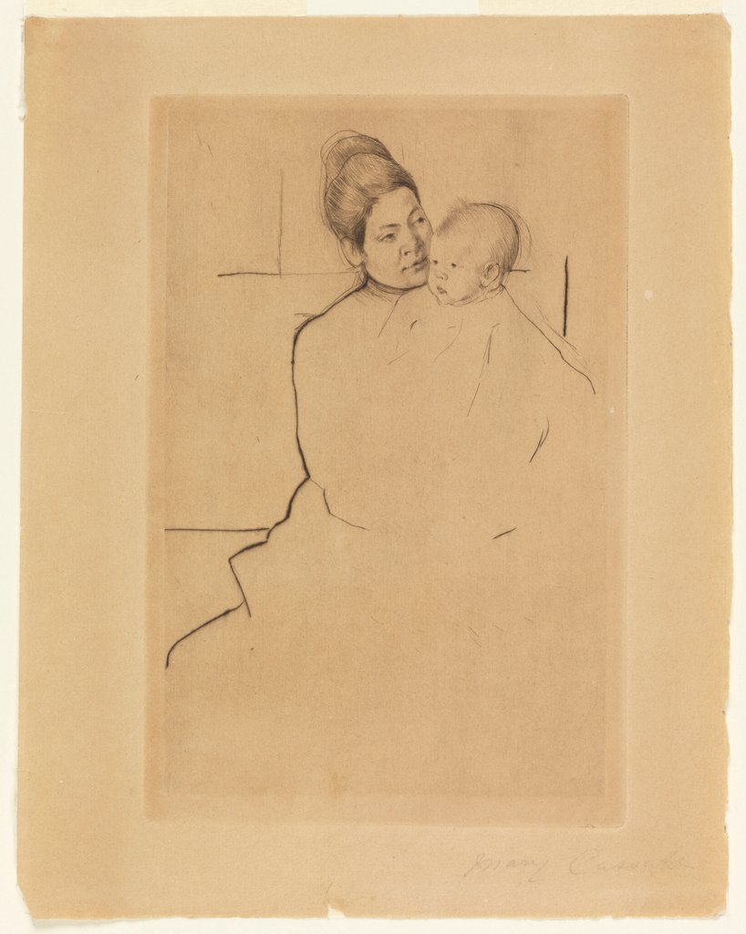 Gardner Cassatt Held by His Mother by Mary Cassatt