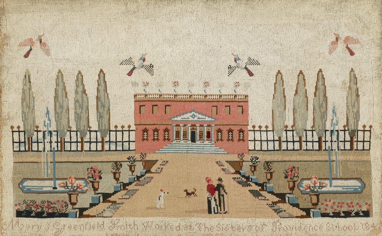 Woolwork Picture, c. 1843 by Mary J. Greenfield Smith