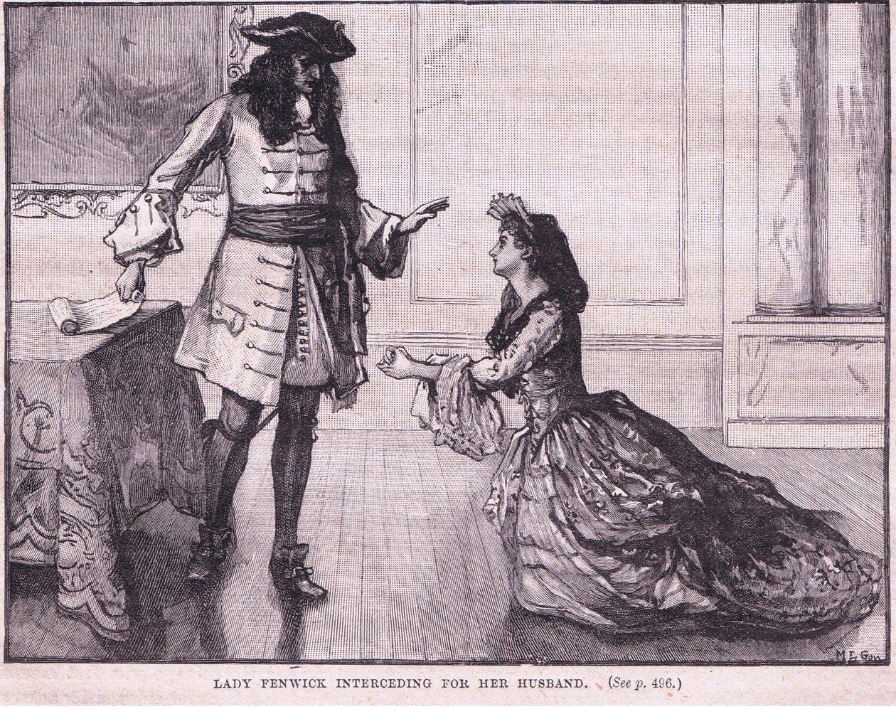 Lady Fenwick interceding for her husband AD 1696 by Mary L. Gow