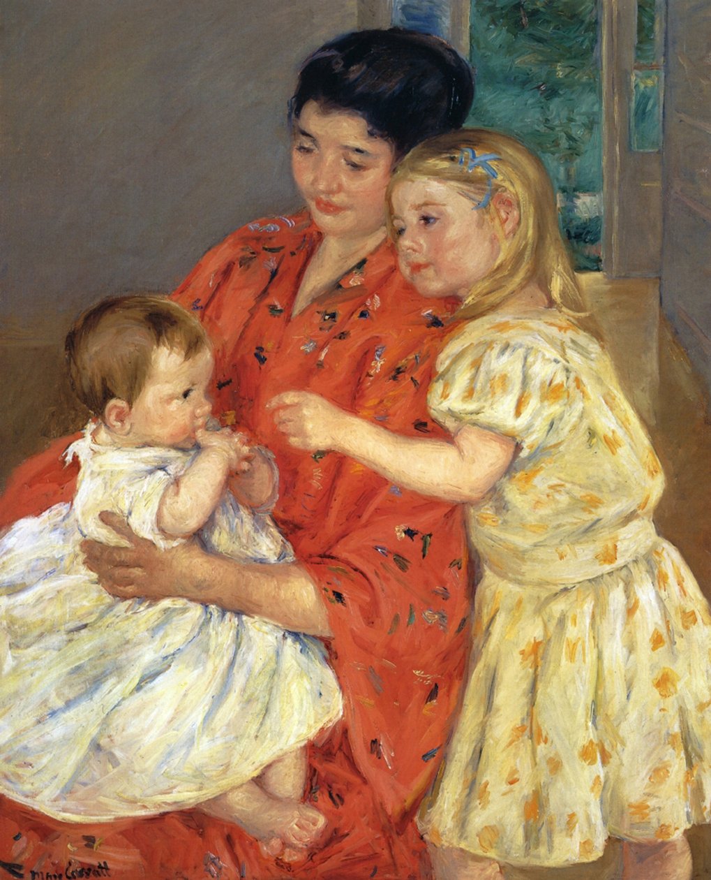Mother and Sarah with the Baby, 1901 by Mary Cassatt