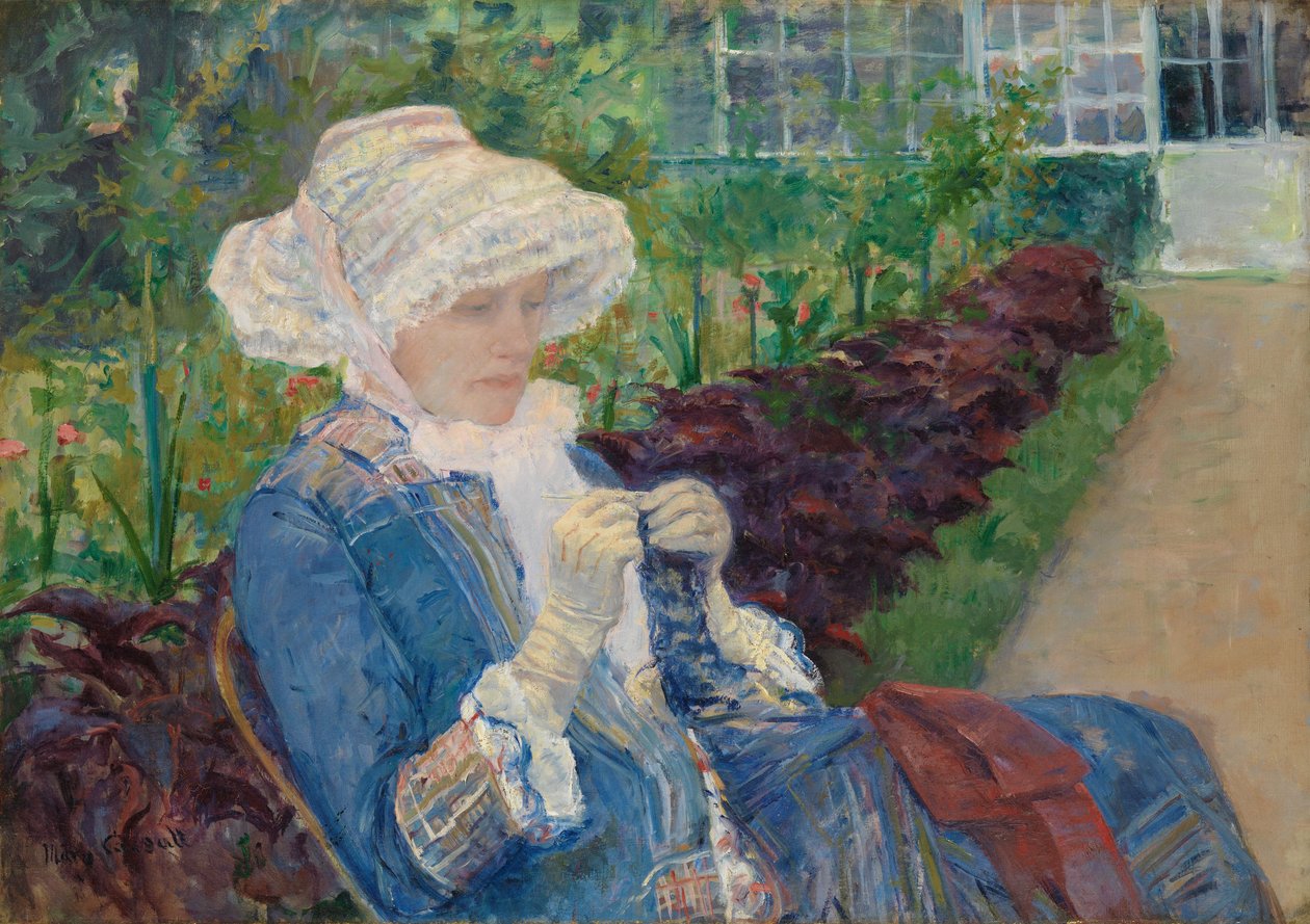 Lydia Crocheting in the Garden at Marly by Mary Cassatt