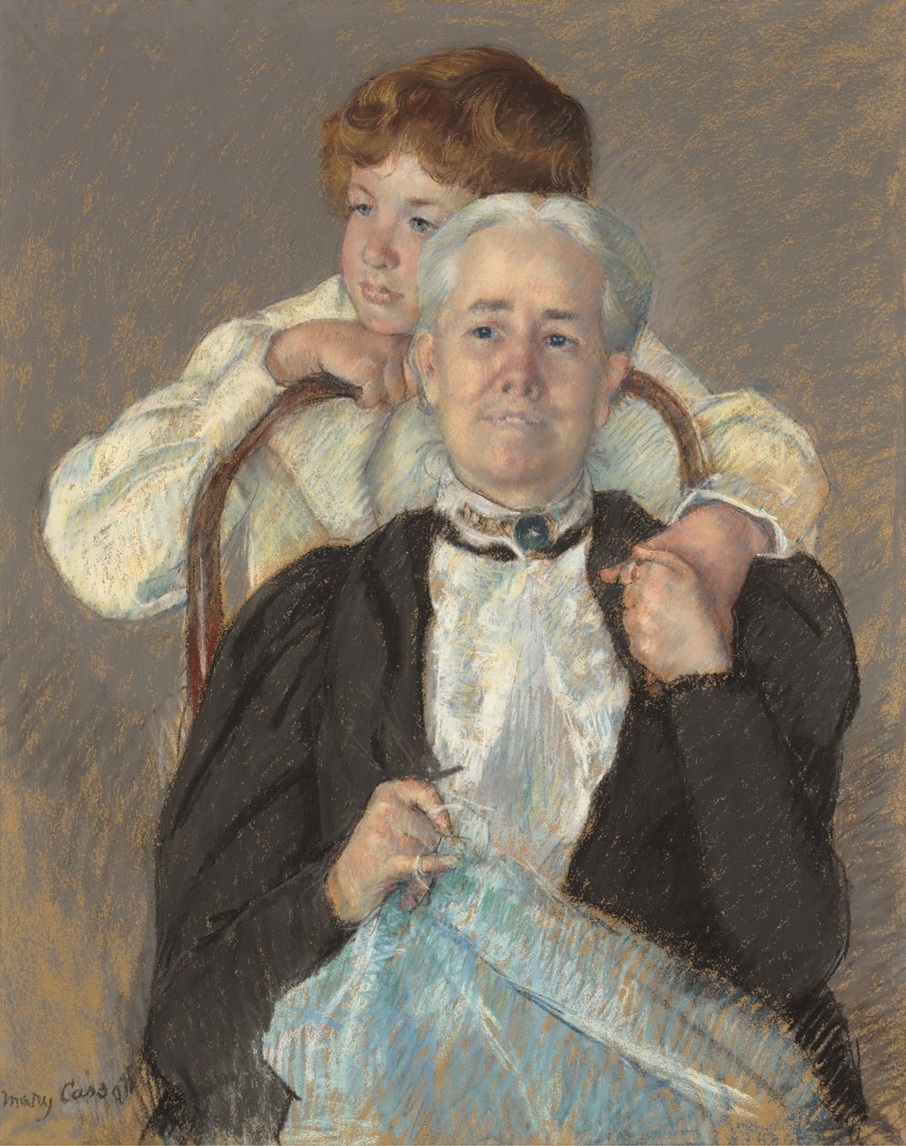 Portrait of Mrs. Cyrus J. Lawrence with her Grandson R. Lawrence Oakley by Mary Cassatt