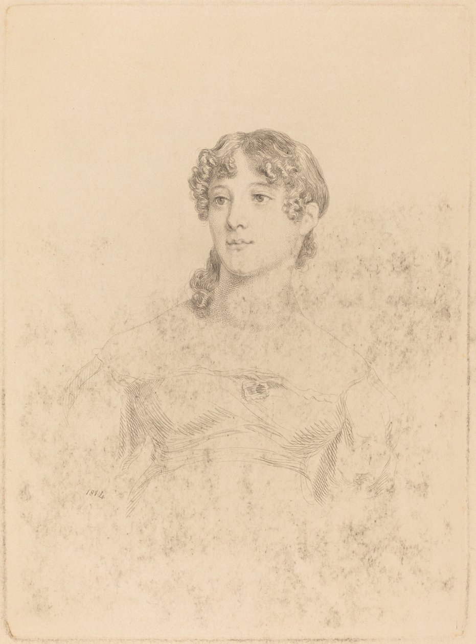 Lady Maria Hooker When Miss Turner at Age Seventeen by Mary Dawson Turner, after Thomas Phillips