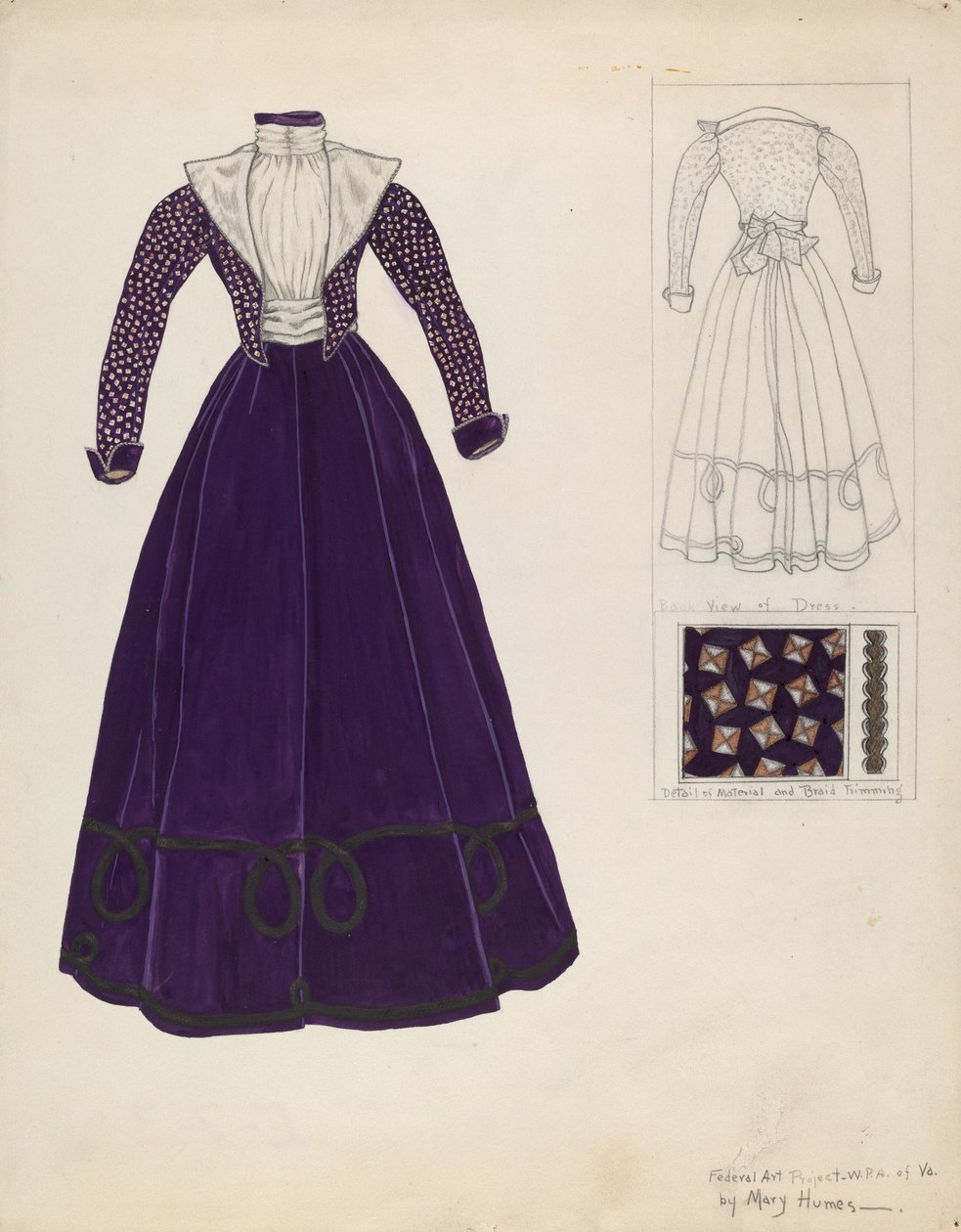 Dress, c. 1938 by Mary E Humes