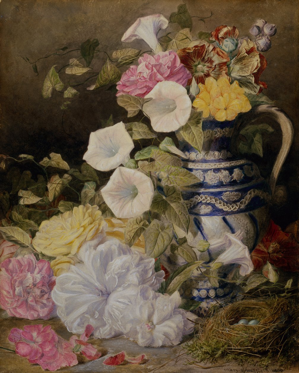 A Still Life with a Vase of Flowers by Mary Elizabeth Duffield