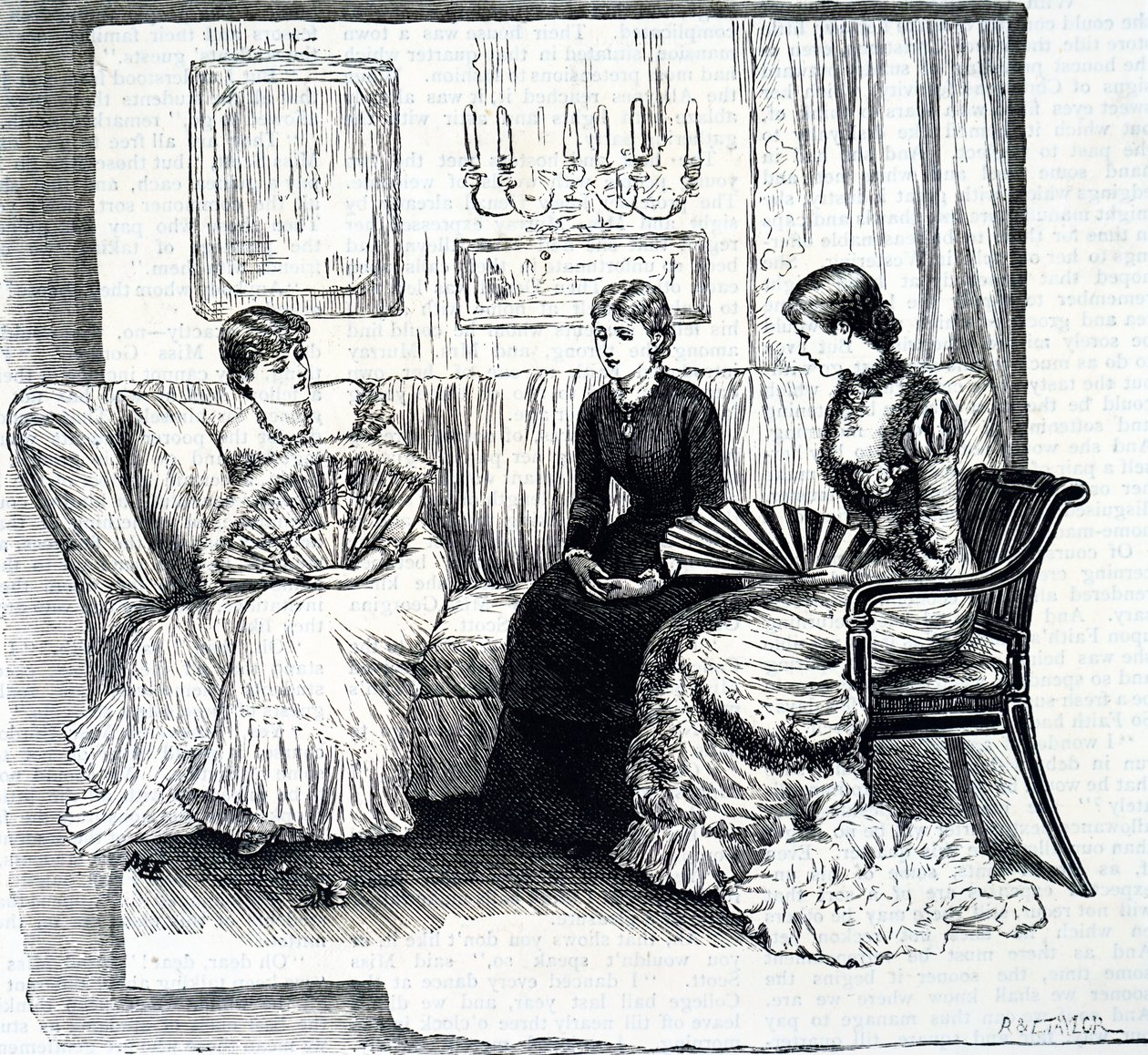 Ladies with Fans by Mary Ellen Edwards