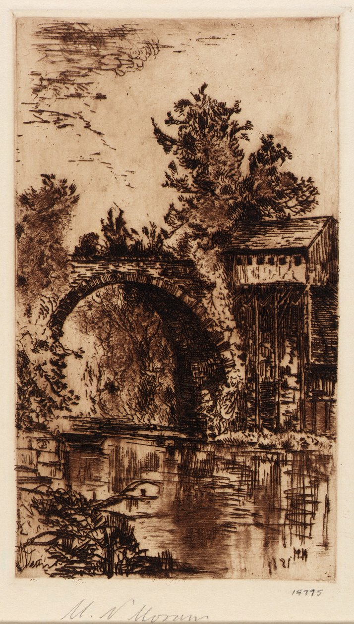 Bridge over the Bushkill, Easton, Pa. by Mary Nimmo Moran