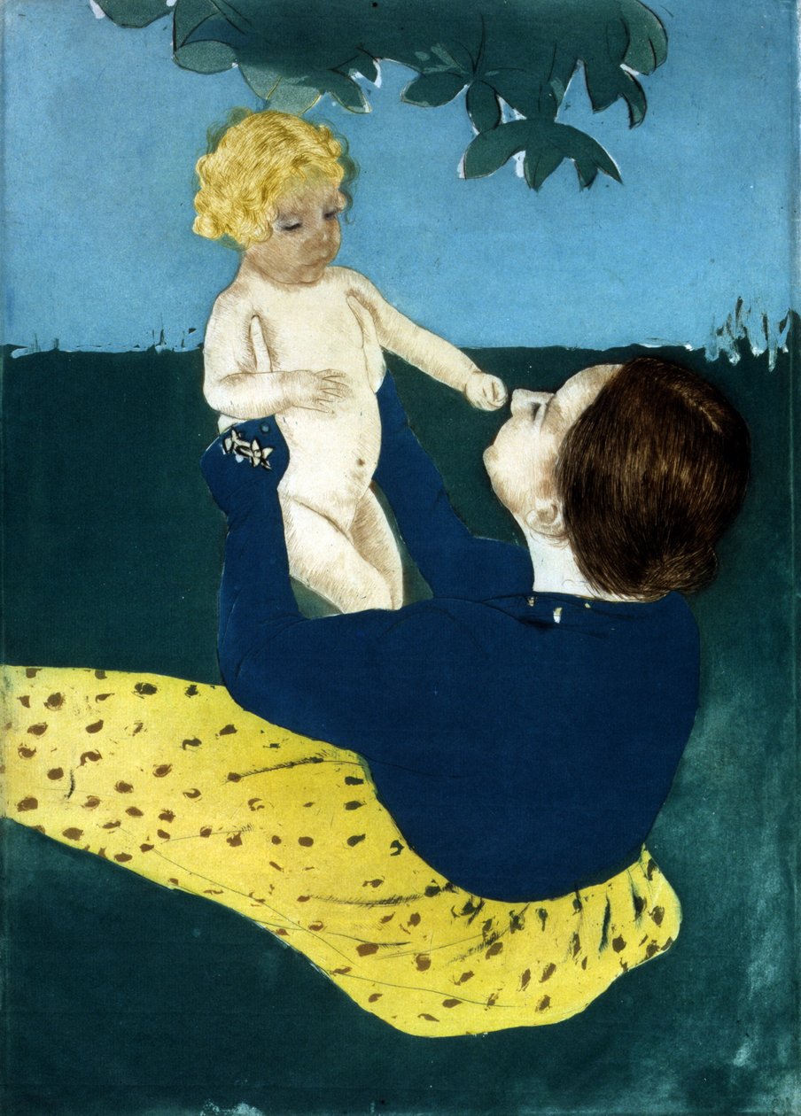 Under the horse chestnut tree by Mary Stevenson Cassatt