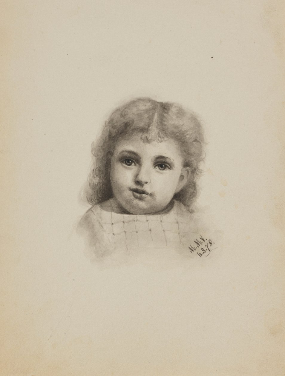 Untitled (Head of a Child) by Mary Vaux Walcott