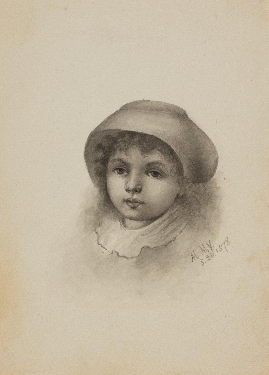 Untitled (Head of a Child with Hat) by Mary Vaux Walcott