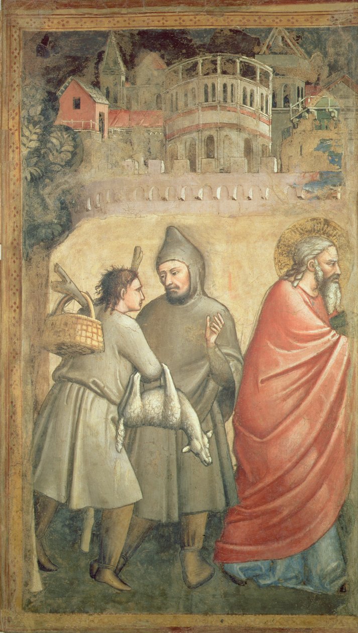 The Meeting at the Golden Gate (detail) by Maso di Banco