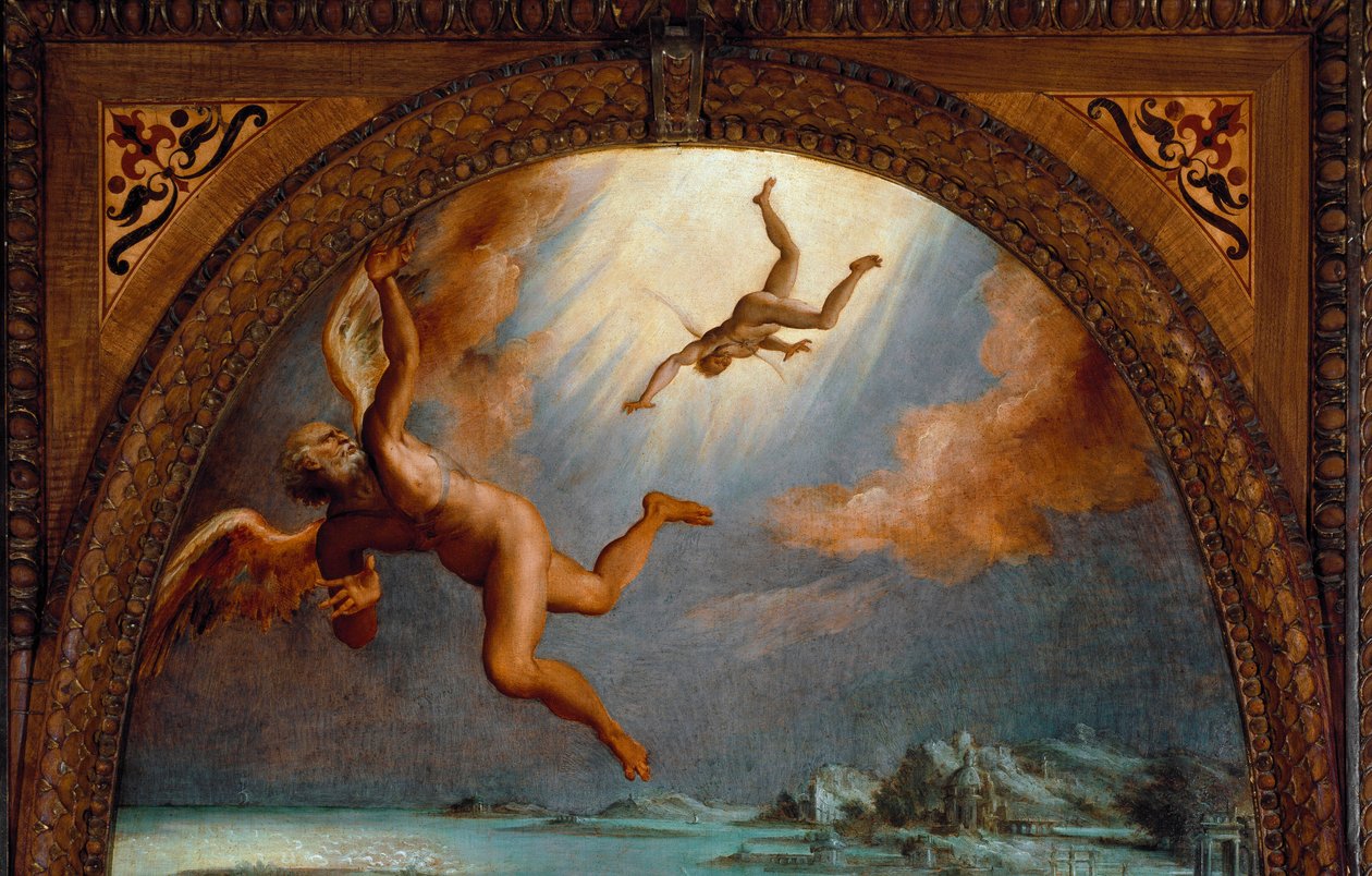 The Fall of Icarus (detail) by Maso da San Friano