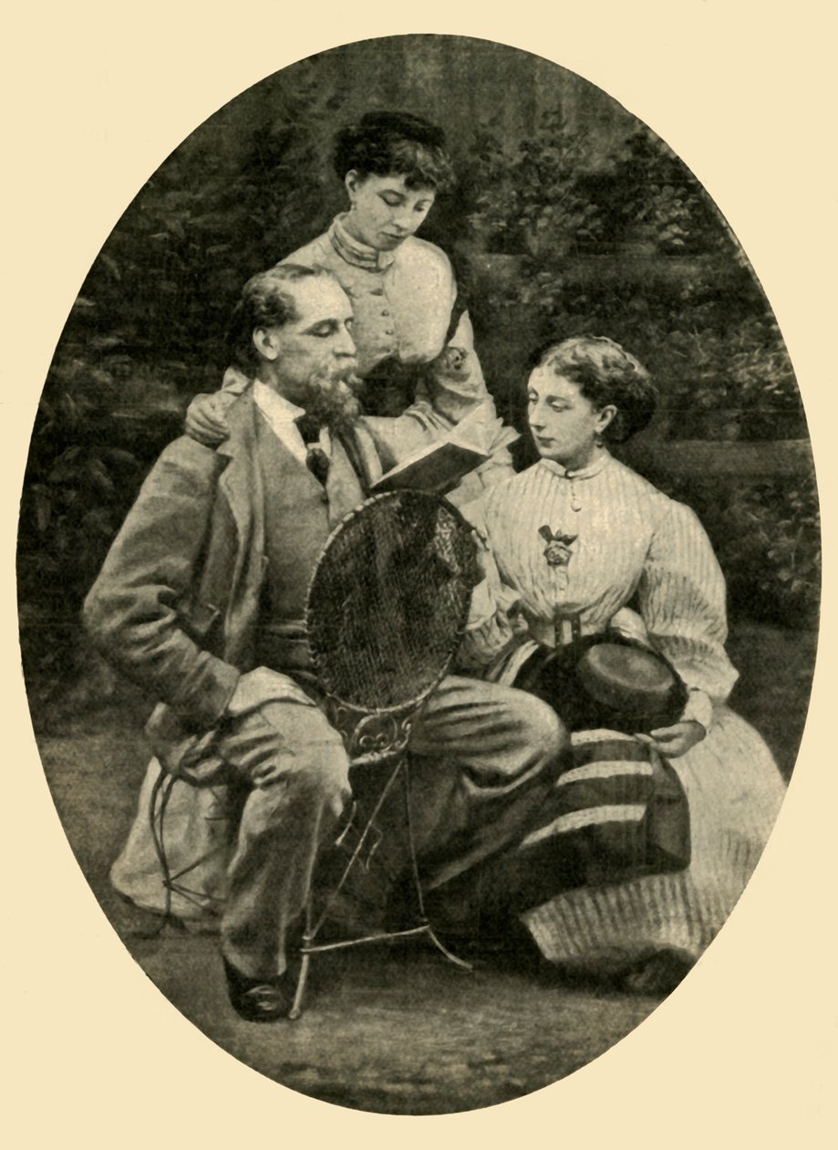 Charles Dickens Reading To His Daughters, 1865, 1910 by Mason and Co.