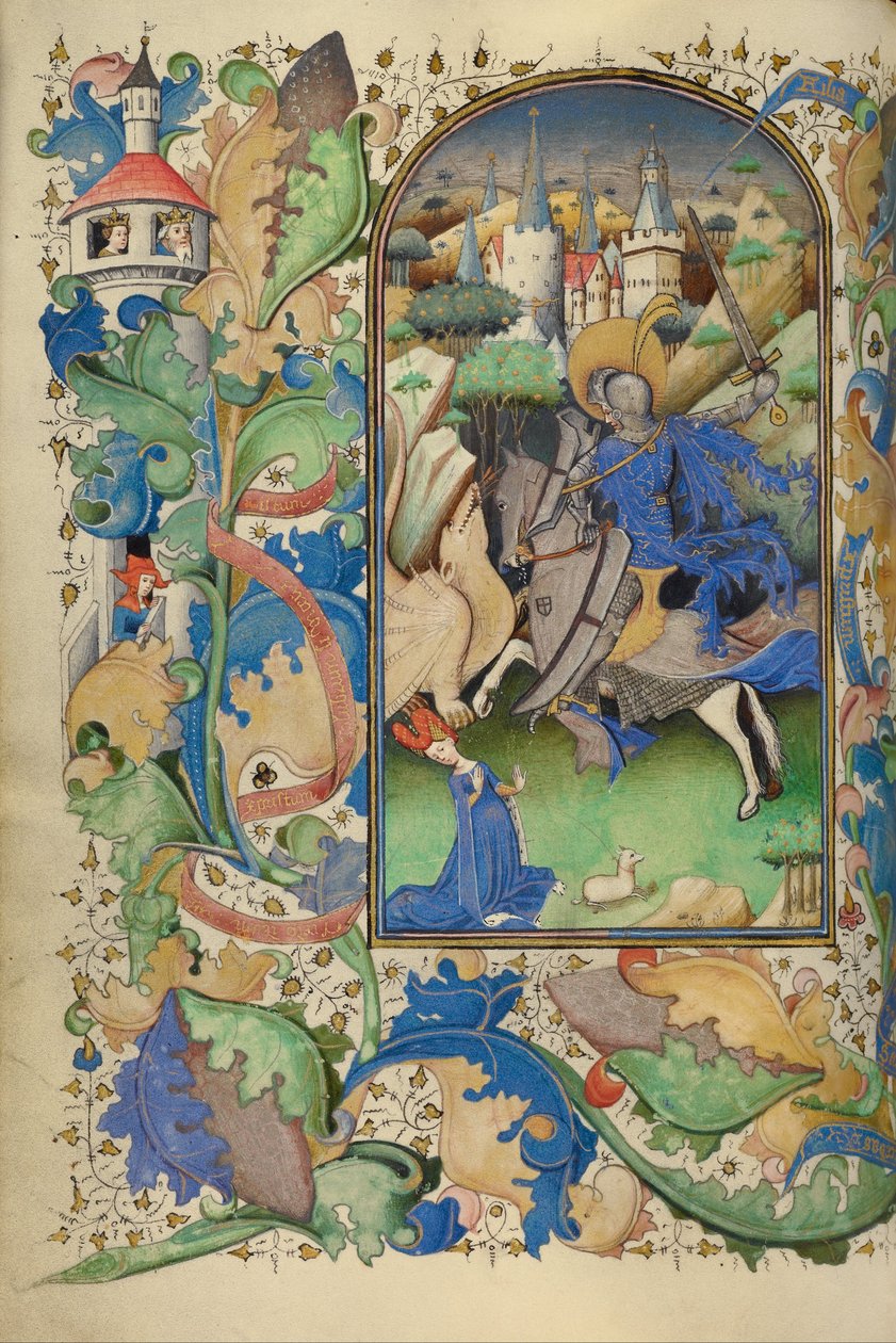 Saint George and the Dragon by Master of Guillebert de Mets