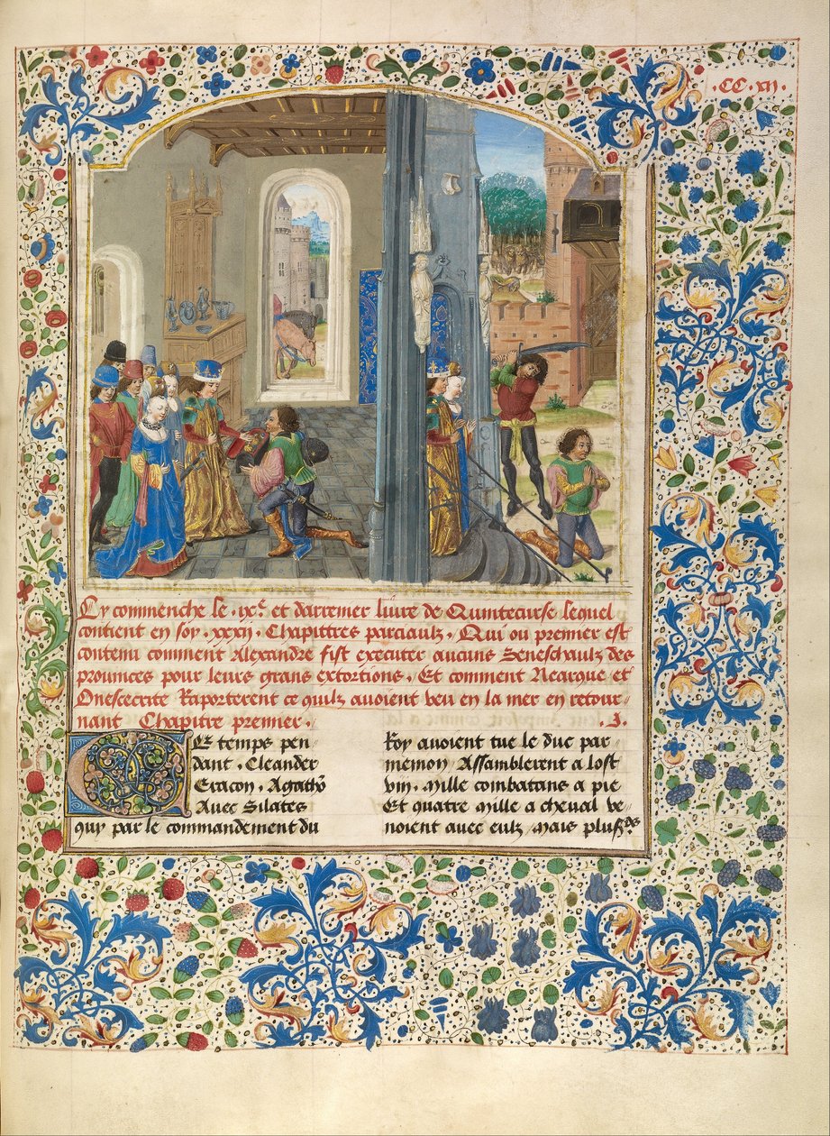 Orsines Presents a Gift to Alexander and the Execution of Orsines by Master of Jardin